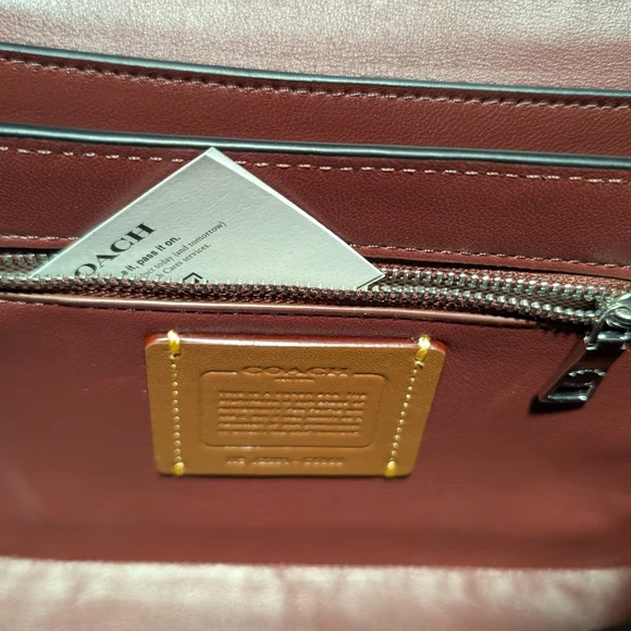 Coach Rogue Top Handle in Colorblock - Burnished Amber - Picture 9 of 10